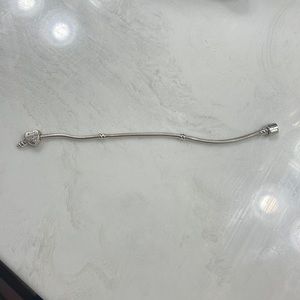 Pandora bracelet with granddaughter charm pink stone